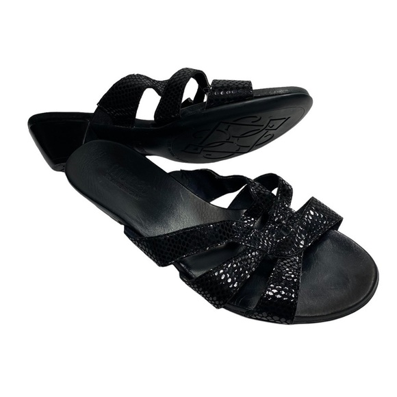 Munro American Sandals Slip on Slides Block Kitten Heel Shoes - Picture 2 of 12